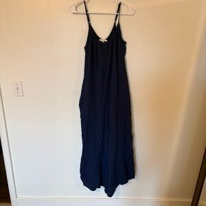 Z Supply Navy Cotton Gauze Jumpsuit